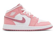 Elevate your shoe game with these limited edition Air Jordan 1 Mid sneakers in the beautiful Desert Berry colorway. The shoe features a closed toe silhouette with lace-up closure and a breathable leather upper material. The mid-top shoe shaft style provides extra coverage and support while the rubber outsole ensures excellent performance and traction on any surface. Designed for women, these sneakers are perfect for all occasions including activewear, casual wear, and workwear. With cushioned and padded features, these shoes provide optimal comfort and are adjustable to fit your needs. The multicolor sneaker features embroidered accents, a Jordan logo, and is 100% authentic guaranteed. Get ready to turn heads with these stylish and versatile sneakers. Jordan 1 Mid Coral Chalk, Versatile Sneakers, Mid Top Shoes, Beautiful Desert, Mid Sneakers, Jordan Logo, Nike Air Jordan 1 Mid, Chalk White, Nike Air Jordan 1