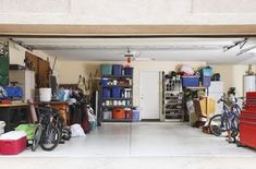 a garage filled with lots of different types of items