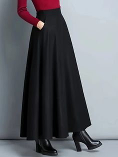 Temu | Explore the Latest Clothing, Beauty, Home, Jewelry & More Skirt Elegant, Rs 4, Long Skirt Outfits, Fashion Top Outfits, Ankle Length Skirt, High Waist Skirt, Long Skirts For Women, Spring Skirts