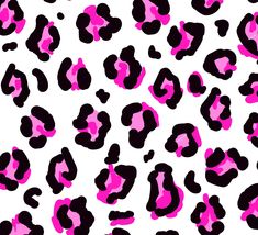 pink and black leopard print on white background