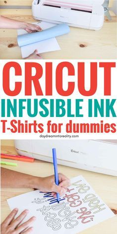 the instructions to make cricut infusble ink t - shirts for dummies