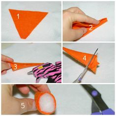 instructions to make an origami carrot