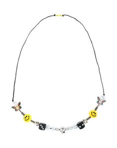 Beads Reflective trims Adjustable fastening Cute Adjustable Yellow Necklaces, Adjustable Yellow Necklace With Colorful Beads, Black And Yellow Beaded Necklace, Adjustable Yellow Multi-strand Beaded Necklace, Yellow Flower-shaped Beaded Necklace, Necklace Online, Womens Necklaces, Metallica, Beaded Necklace