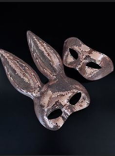 Couples disco ball masquerade masks in rose gold. Disco Ball Theme, Ball Masks, Cosplay Masks, Gold Masquerade Mask, Mask Ball, Bunny Cosplay, Masquerade Theme, Bunny Mask, Ball Mask