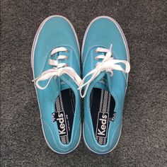 Nwot Keds Sneakers - Light Blue Color With White Bottom Platform, White Ties, Brand New, Comfortable Blue Canvas Shoes For Spring Sports, Blue Canvas Shoes For Sports In Spring, White Ties, Keds Sneakers, Keds Shoes, Light Blue Color, White Tie, Keds, Womens Shoes Sneakers