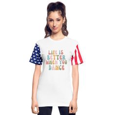 Unisex Stars & Stripes T-Shirt | Riktees Mardi Gras Queen, Mens Zip Hoodie, Tshirt Crafts, Pique Polo Shirt, I Love Music, Sport T Shirt, Ladies Day, Dye T Shirt, Mardi Gras