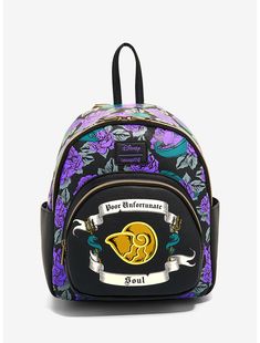 Loungefly Disney The Little Mermaid Ursula Floral Mini Backpack The Little Mermaid Ursula, Poor Unfortunate Souls, Disney The Little Mermaid, Flotsam And Jetsam, Mini Backpack Purse, Backpack Reviews, Loungefly Bag, Nautilus Shell, Disney Bag