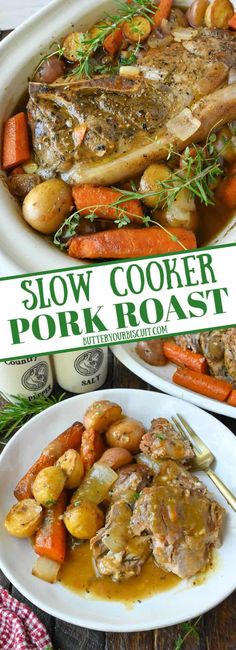 slow cooker pork roast with potatoes and carrots