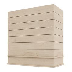 a wooden box is shown on a white background