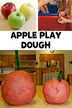 an apple play dough recipe for kids to make