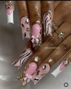 Unique Birthday Nails, Baddie Birthday Aesthetic, Acrylic Nail Designs Coffin, Quartz Nails, Cute Acrylic Nail Designs, Dope Nail Designs