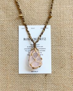 Experience the gentle, loving energy of our Raw Rose Quartz macrame necklace. This handcrafted piece beautifully combines the calming properties of the stone with intricate macrame artistry, adding a touch of elegance and serenity to your look. Rose Quartz Healing Properties: -Promotes love and compassion: Enhances self-love, empathy, and compassion towards others. -Encourages emotional healing: Helps to release negative emotions and promotes inner peace. -Boosts self-esteem: Supports confidence Rose Quartz Macrame Necklace, Bohemian Wire Wrapped Adjustable Crystal Necklace, Bohemian Adjustable Wire Wrapped Crystal Necklaces, Bohemian Crystal Necklace With Adjustable Waxed Cord, Bohemian Adjustable Wire Wrapped Crystal Necklace, Bohemian Festival Crystal Necklace With Adjustable Cord, Bohemian Crystal Necklaces With Adjustable Cord For Healing, Artisan Adjustable Crystal Necklaces For Meditation, Bohemian Necklaces With Natural Stones And Waxed Cord