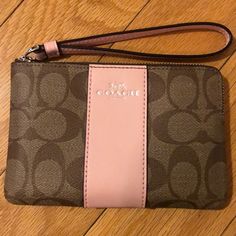 Nwt Coach Clutch Brown With Blush. Last Photo Is For Size Reference. It Is A Different Pattern But The Same Size Coach Clutch, Different Patterns, Coach Bags, Clutches, Blush, Bag Lady, Pink, Pattern, Women Shopping