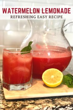 Photo of watermelon lemonade Watermelon Lemonade Recipe, Thyme Simple Syrup, Watermelon Juice Recipe, Fruit Fresh, Lemonade Recipe, Watermelon Lemonade, Fresh Watermelon, Watermelon Juice, Juice Recipe