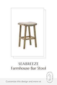 Seabreeze Farmhouse Bar Stool Bar Stools Design, Bar Stool Height Guide, Stools Design, Saddle Bar Stools, Cozy Breakfast, Farmhouse French Country, Cozy Breakfast Nook