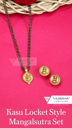 Mangalsutra Set, Gold Mangalsutra Designs, Marriage Gifts, Gold Mangalsutra, Mangalsutra Designs, Gold Pattern, Mind Blowing, Ear Studs, Black Beads