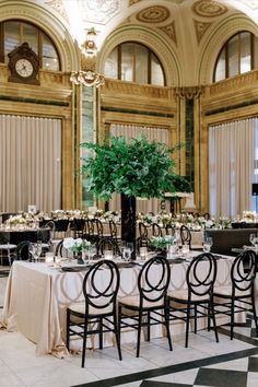 Photo of wedding reception guest tables at The Pennsylvanian, a Pittsburgh ballroom wedding venue. Modern Ballroom Wedding, Engagement Event, Wedding Pittsburgh, Modern Ballroom, Rooftop Venue, Personal Portrait, Engagement Events, Old Town Alexandria, Outdoor Fall Wedding