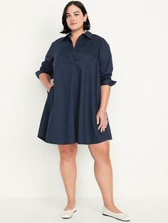 Loose Mini Shirt Dress | Old Navy Casual Collared Shirt Dress For Fall, Collared Shirt Dress In Solid Color With Relaxed Fit, Collared Shirt Dress In Relaxed Fit, Solid Color Collared Shirt Dress With Relaxed Fit, Collared Solid Color Shirt Dress With Relaxed Fit, Casual Long-sleeved Shirt Dress Relaxed Fit, Casual Dress With Button Cuffs And Spread Collar, Casual Long Sleeve Shirt Dress Relaxed Fit, Relaxed Fit Long Sleeve Casual Shirt Dress