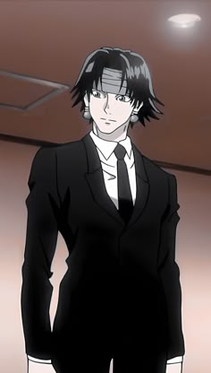 an anime character in a suit and tie