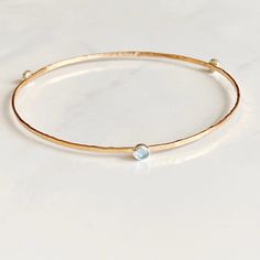 Hammered 14k Gold Filled Bangle ~ Choice of Stones Gemstone Bangle Bracelets, Moonstone Pendant Necklace, Gemstone Bangle, Peridot Stone, Jewelry Studio, Aquamarine Stone, Moonstone Pendant, Aquamarine Blue, Short Necklace