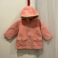 Inside Is Fleeced Lined Cute Cotton Outerwear For Playtime, Cute Cotton Outerwear With Pockets, Cotton Outerwear With Pockets For Playtime, Spring Cotton Outerwear For Playtime, Spring Playtime Outerwear With Pockets, Cotton Outerwear For Playtime In Fall, Pink Corduroy Outerwear For Fall, Cotton Hooded Jacket For Playtime In Fall, Cute Cotton Hooded Jacket For Fall