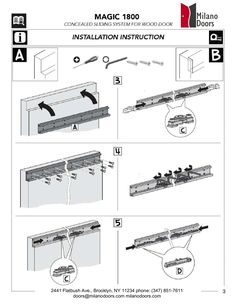 the instructions for installing an overhead door