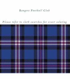 the rangers football club's tartan plaid pattern is shown in blue and white