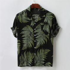 Season:Summer; Fabric:60% Cotton; Sleeve Length:Short Sleeve; Look After Me:Wet and Dry Cleaning,Washable; Gender:Men's; Style:Hawaiian,Fashion; Tops Type:Summer Shirt,Beach Shirt,Button Down Shirt,Summer Hawaiian Shirt; Occasion:Vacation,Casual Daily,Going out; Pattern:Graphic Prints,Leaf; Design:Print,Pocket; Neckline:Camp Collar; Front page:FF; Listing Date:03/16/2023; Bust:; Hips:null; Length:; Length [Bottom]:null; Shoulder Width:; Sleeve:; Waist:null; Fit US Size:null; Fit UK Size:null; Fi Collared Camp Shirt With Buttons For Beach, Casual Collar Camp Shirt With Buttons For Vacation, Summer Casual Collar Tops For Vacation, Vacation Camp Shirt With Casual Collar, Vacation Shirt With Casual Collar And Button Closure, Casual Buttoned Camp Shirt For Beach, Vacation Tops With Casual Collar And Buttons, Casual Collar Tops With Buttons For Vacation, Summer Camp Shirt With Casual Collar