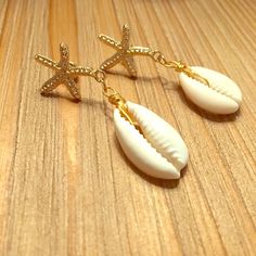 Shell Earrings Never Worn Elegant White Hoop Earrings For Beach, White Single Dangle Clip-on Earring, White Drop Earrings For The Beach, White Drop Earrings For Beach, Adjustable White Dangle Clip-on Earrings, White Dangle Earrings For Beach, White Dangle Earrings For The Beach, White Pierced Drop Plug Earrings, Baby Room Inspiration