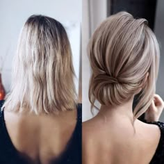 Wedding Hairstyles Medium Length, Short Hair Lengths, Hair Color For Women, Short Wedding Hair, Penteado Cabelo Curto, Mid Length Hair, Formal Hairstyles, Wedding Hair And Makeup, Shoulder Length Hair