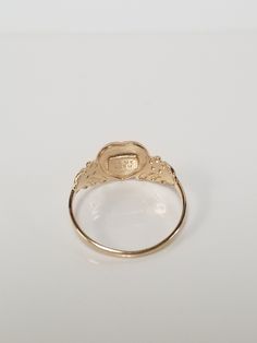 "Thanks for shopping our vintage estate store. We tend to sell well below wholesale and truly hope you enjoy all of our items. Many of the items are one of a kind, so please enjoy scrolling through the pictures and hopefully something will catch your eye. Brown spots are from camera or reflections. Estate 14k yellow gold monogram cursive capital N heart ring. Custom made ring for our shop. Ring size: 3 Setting: 7.5mm 1/4\" to 3/8\" Band width: 1.4mm Weight: 1.10 gram Marked 14k and it's sweet. O Collectible Yellow Gold Engraved Ring With Hallmarks, Collectible Engraved Yellow Gold Ring With Hallmarks, Gold Engraved Ring With Maker's Mark, Collectible, Gold Victorian Signet Ring With Maker's Mark, Victorian Gold Signet Ring With Maker's Mark, Victorian 14k Stamped Ring, Vintage Gold Engraved Signet Ring, Heirloom Gold Engraved Ring With Maker's Mark, Victorian Yellow Gold Jewelry With Screw Back