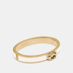 Free shipping and easy returns on Coach Outlet COACH Signature Push Hinged Bangle. Gold-plated brass Hinged closure 16th Birthday Wishlist, Jewelry Must Haves, Bracelet Stacks, Media Studies, Brass Hinges, Dope Jewelry, Birthday Wish, Coach Outlet, Birthday Wishlist