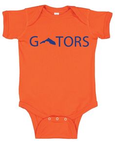 Florida Gators Infant Bodysuit - 3 Colors 4.5 oz. 100% combed ringspun cotton fine jersey Ash is 98/2 combed ringspun cotton/polyester Heather is 93/7 combed ringspun cotton/polyester CVC colors are 60/40 combed ringspun cotton/polyester Ash and White are sewn with 100% cotton thread Flatlock-stitched seams Double needle stitched ribbed binding on lap shoulder neck, shoulders, sleeves and leg opening Innovative three-snap closure Side seam construction CPSIA compliant tracking label in side seam EasyTear™ label                                 NB         6M        12M         18M24M Body Length     10 3/411 3/412 3/413 3/414 3/4 Body Width        7 1/29        10        11        12 White Cotton Sports Bodysuit, Fitted Cotton Basic Onesie, Casual Cotton Onesie For Sports Events, Fitted Soft-washed Cotton Onesie, Fitted Cotton Casual Onesie, Casual Sports Onesie With Short Sleeves, Fitted Cotton T-shirt For Sports Events, Casual Short Sleeve Sports Onesie, Casual Sports Onesie With Letter Print