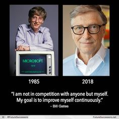 bill gates and bill gates quote about computer technology in the 1990s - present with images of bill gates