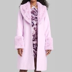 Brand Wild Fable Brand New Never Worn Nwt Size M Purple Fur Coat, Retro Buttons, Kawaii Witch, Minimalist Jacket, Snow Coat, Fur Trim Coat, Party Sweaters, Cottage Fairy, Boho Cottage