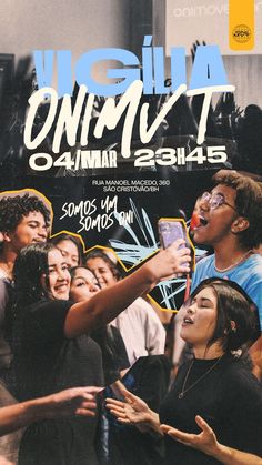 a magazine cover with an image of young people