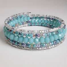 Homemade Bracelets With Beads, Wire Bracelets Diy, Anklets Diy, Memorial Bracelet, Memory Wire Bracelet, Basic Jewelry