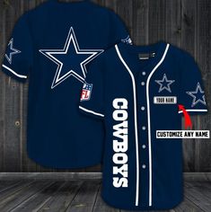 a baseball jersey with the name cowboys on it