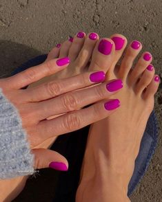 Unghie Sfumate, Toe Nail Color, Nail Styles, Pink Nail, Manicure Y Pedicure, Chic Nails, Short Acrylic Nails