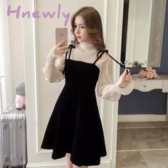 Spring New Elegant Two Piece Dress for Women Women Winter Korean A-Line O-Neck Tops and Black Sundress Streetwear Dress Vestidos Size Length(cm) Bust(cm) Waist(cm) Shoulder(cm) Sleeve(cm) S 82 84 66 36 M 83 88 70 37 L 84 92 74 38 XL 85 96 78 39 2XL 86 100 82 40 3XL 87 104 86 41 4XL 88 108 90 42 ABOUT THE SIZE: 1.The size may have 2-3cm differs due to manual measurement. Please note when you measure. 2.This is Asian Size ,Asian sizes are 1 to 2 sizes smaller than European and American people. 3.If you feel difficult to choose the size ,you can feel free to contact me.we will give you some suggestion,but it is for you reference only. [20231225] window.adminAccountId=240273637; Black Two-piece Style Dress For Winter, Black Sleeveless Fake Two-piece Dress, Black Fake Two-piece Dresses For Winter, Black Sleeveless Dress With Fake Two-piece Detail, Black Fake Two-piece Dress For Fall, Flared Dresses, Maternity Sweater Dress, Satin Shirts, Black Sundress