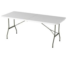 a white folding table on a white background