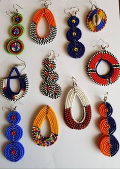 11 Maasai Earrings Wholesale African Earrings Wholesale | Etsy Maasai Earrings, African Jewelry Earrings, Leather Beaded Necklace, Wholesale Earrings, Crochet Earrings Pattern, African Earrings, Beaded Earrings Patterns, African Beads, African Jewelry