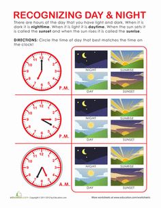 a poster with different time zones for the day and night