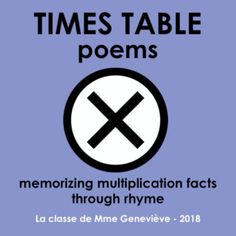 the front cover of times table poem