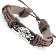 PRICES MAY VARY. ⭐Leather Wrap Bracelet: Quality and comfort. Adjustable slip-knot closure expands to fit any size wrist. This bracelet is simple and easy to wear, made from quality soft material that can handle daily wear. ⭐Sport's Bracelets for Teenager Boys: A great gift for the pre-teen or teen boy in your life that loves playing sports! ⭐Gifts for Dad: Ready to be gifted to the man in your life, comes in a Soul Statement gift pouch. A good gift for Father's Day, Christmas or a confirmation Moonstone Engagement Ring Rose Gold, Paracord Crafts, Fan Bracelet, Masculine Jewelry, Teenager Boys, Baseball Bracelet, Football Bracelet, Leather Wrap Bracelets, Band Bracelets