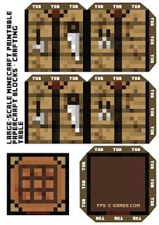 some paper crafting instructions to make a minecraft door