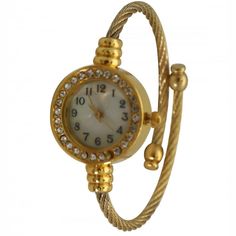 This Petite Twisted Bangle Bracelet Watch from Olivia Pratt is super trendy, featuring a durable materials band and face, this watch is the perfect addition to your accessory collection. Olivia Pratt is always looking after new designs to improve your style! Using the best quality materials available in all of our products to ensure long durability in your every day wear. Please be aware, color vibrancy of the product might change from device to device. If you have questions we're here to help! Trendy Gold Watches With Metal Dial, Gold Watches With Adjustable Bracelet Strap, Trendy Adjustable Gold Watch, Trendy Gold Adjustable Watch, Trendy Adjustable Gold Watches, Gold Trendy Watches With Bracelet Strap, Trendy Gold Adjustable Watches, Trendy Gold Watch With Bracelet Strap, Trendy Gold Watches With Bracelet Strap