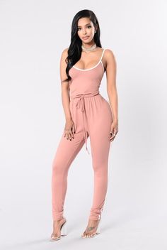 Kick Push Jumpsuit - Dusty Rose/White Black Short Jumpsuit, Fashionista Outfits, Fashion Nova Jumpsuit, Womens Jumpsuits, Hugs Kisses, Causal Outfits, African Fashion Women