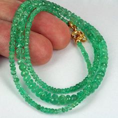 "Name - Emerald Faceted Rondelle Loose Beads size- 2mm-5mm Lenght-16\"inch strand" Emerald Stone Necklace, Colombian Emeralds, Emerald Stone, Loose Beads, Stone Necklace, Gemstone Beads, Loose Gemstones, Emerald, Beaded Necklace