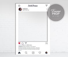 an instagram page with a white brick wall in the background